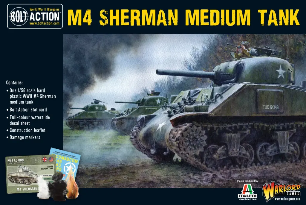 Bolt Action : M4 Sherman Medium Tank │ Mid - Late | Hobby2000 Modélisme
